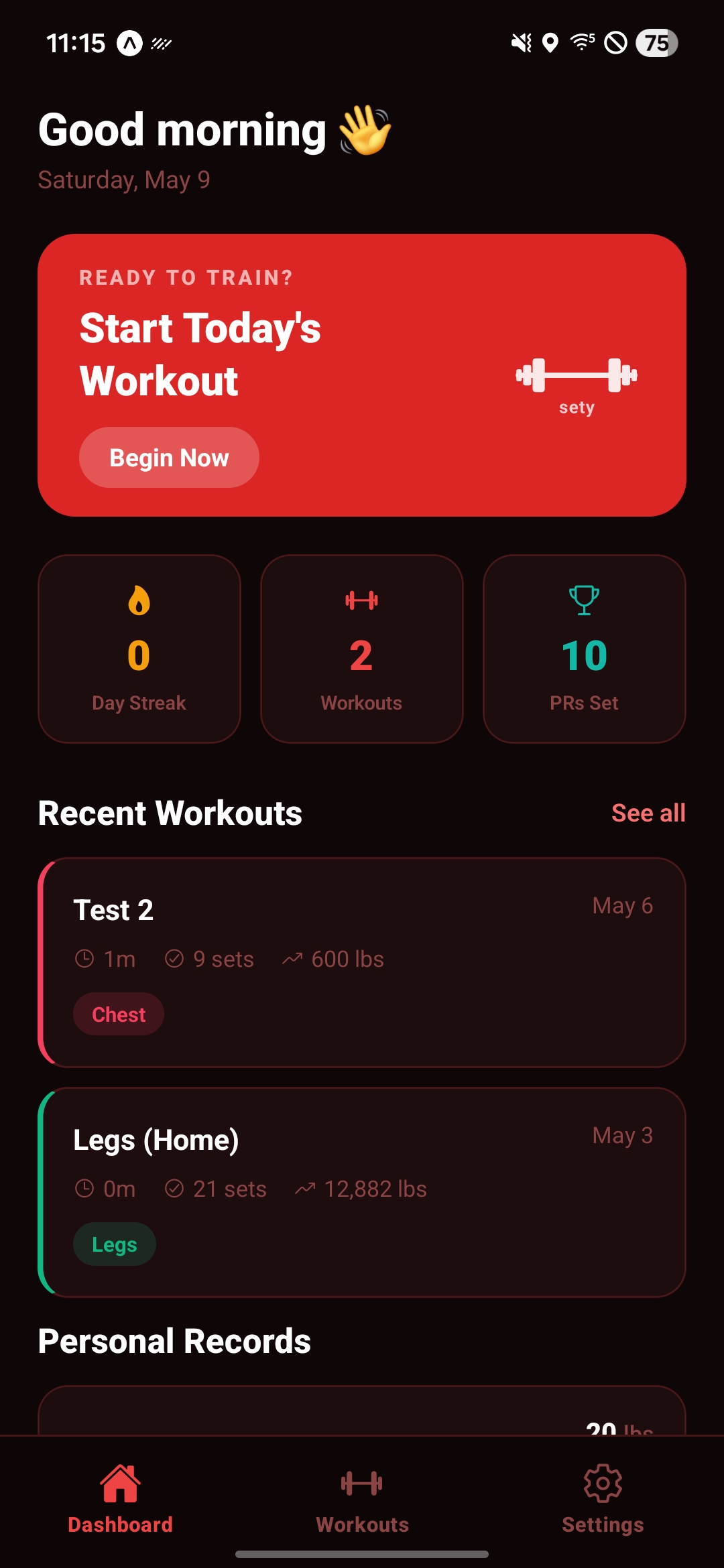 Sety app screen 1